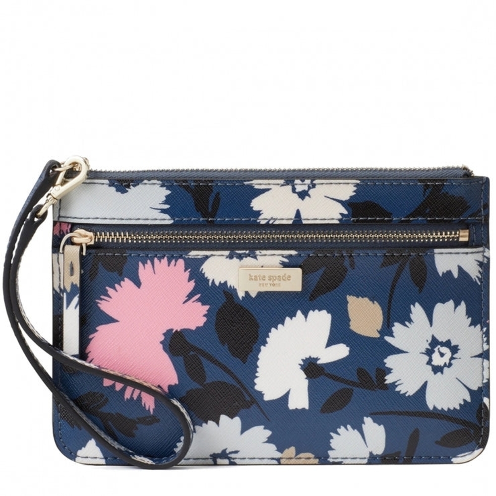 KATE SPADE NWOT Shore Street Gala Blue Floral Tinie Wristlet